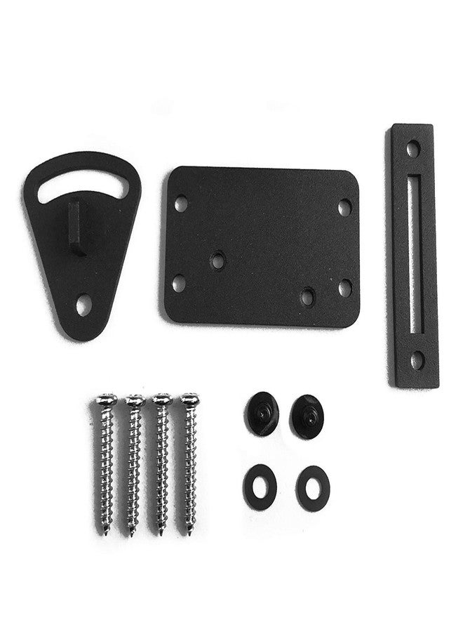 CCJH Sliding Barn Door Lock Gate Lock Pocket Wood Door Latches Black - Image 1